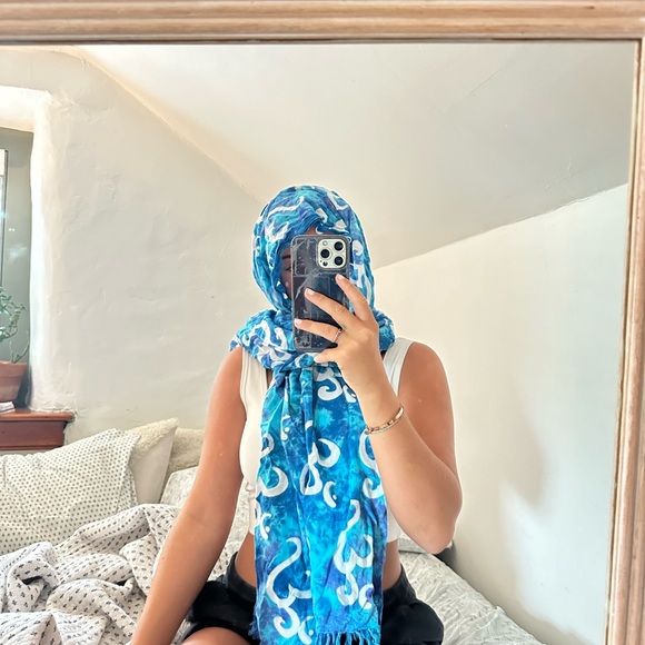 Blue pashmina - Picture 2 of 4